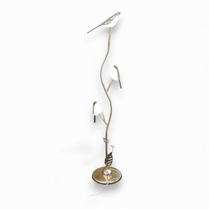 Bird Design Lamp Gold & White