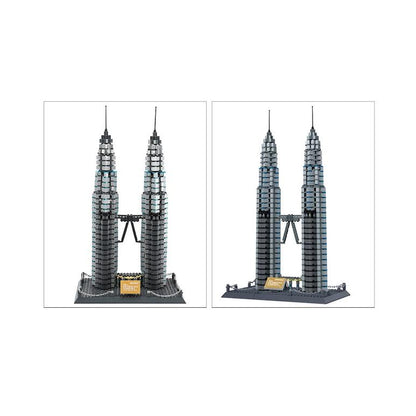 Wange Petronas Twin Towers 1158 Piece Building Block Set