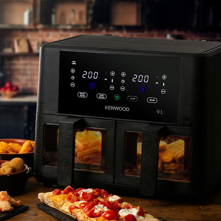 Kenwood 9L Dual Air Fryer with Viewing Window Black