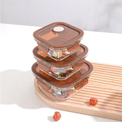 Rolux 3 Piece Glass Container Set Clear