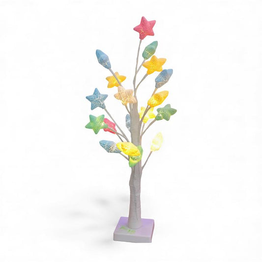 60cm LED Tree with Stars Multicoloured