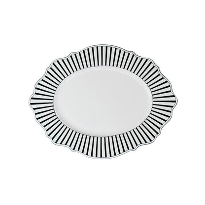 Jenna Clifford Ivory Noir 35cm Oval Platter Black & White