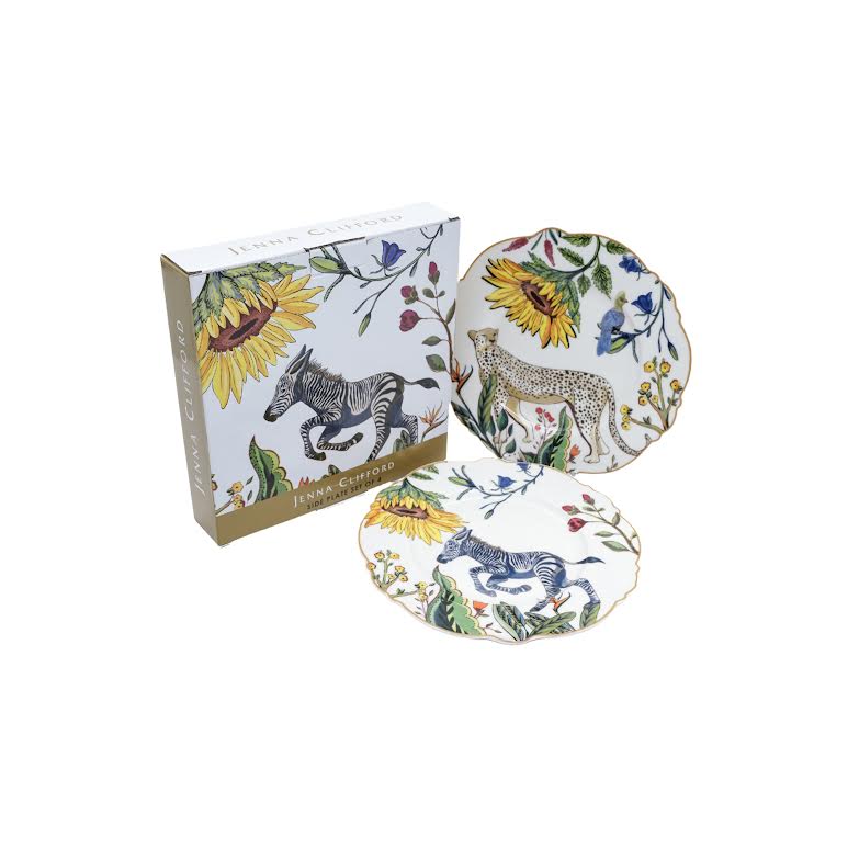 Jenna Clifford Wild Bloom 4 Piece Side Plate Set Multicoloured