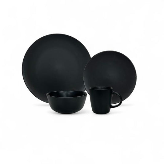 Kitchen Life 16 Piece Dinner Set Black
