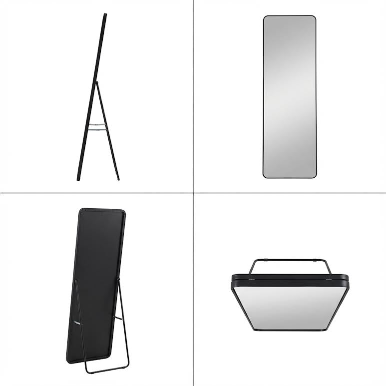 Free Standing Mirror Black