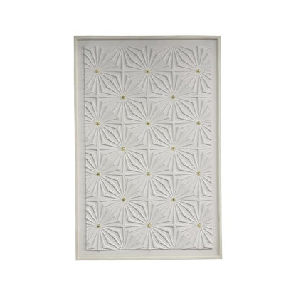 80 x 120cm 3D Painting with Gold Accents White