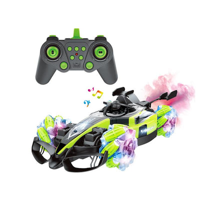 RC Spray Stunt Car Black & Green