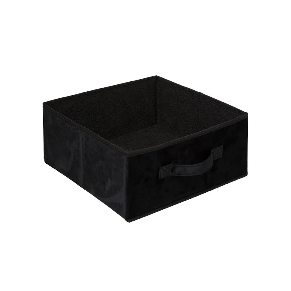 Five Velour 31 x 15cm Storage Box Black