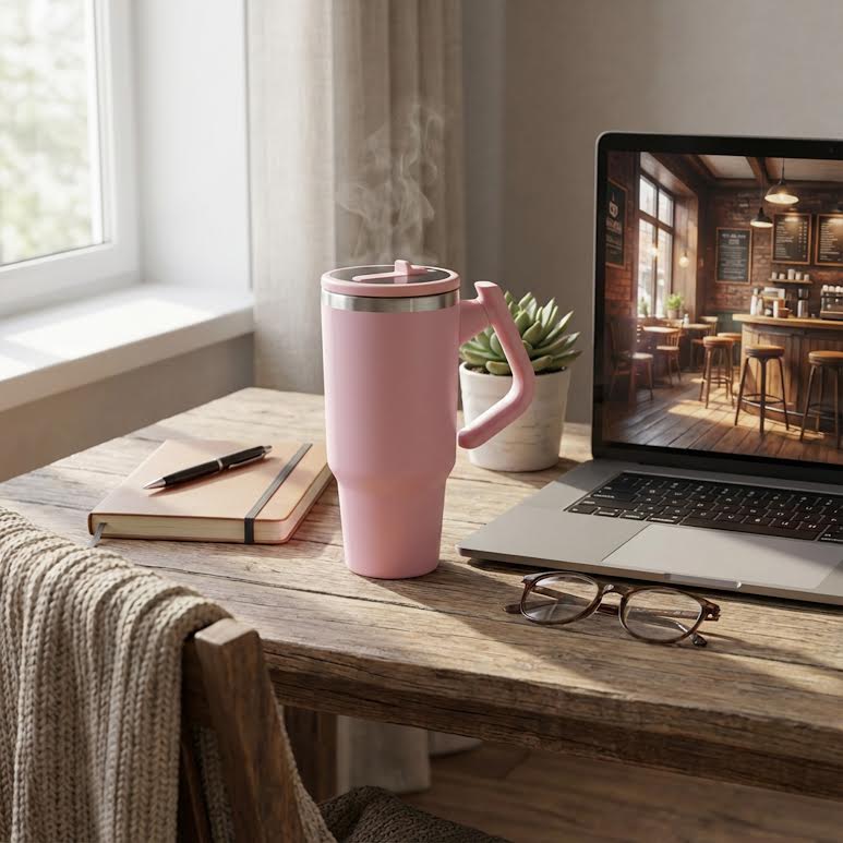 1.2Lt Stainless Steel Flask Pink