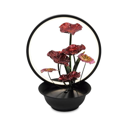 Water Feature with Rocks & LED Ring Multicoloured