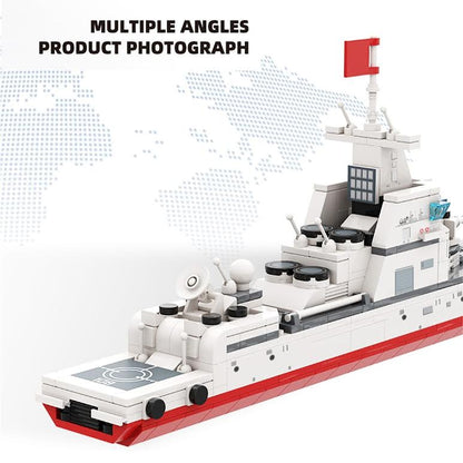Wange Military Equipment Type 055 Destroyer 364 Piece Building Block Set