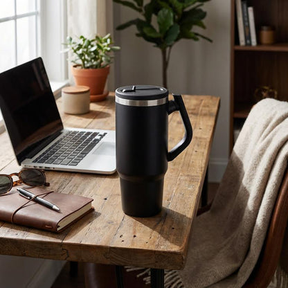 1.2Lt Stainless Steel Flask Black