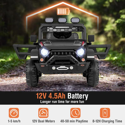 Electric Off Road Truck with Remote Control Black