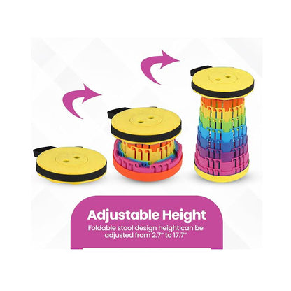 Collapsible Telescopic Folding Stool Yellow