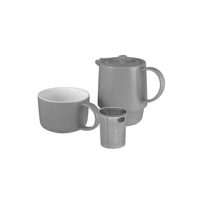 Maxwell & Williams Cafe Life Tea for One With Infuser Grey