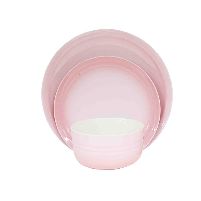Kitchen Life 3 Piece Dinner For One Set Pink