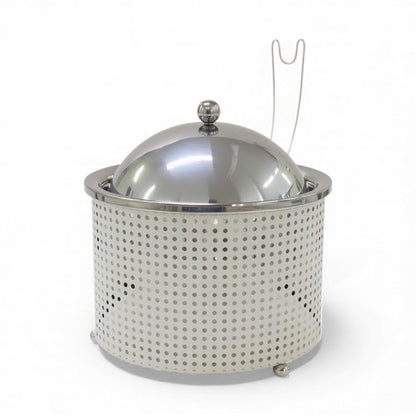 3.5Lt Chafing Dish with Mesh Design White & Stainless Steel