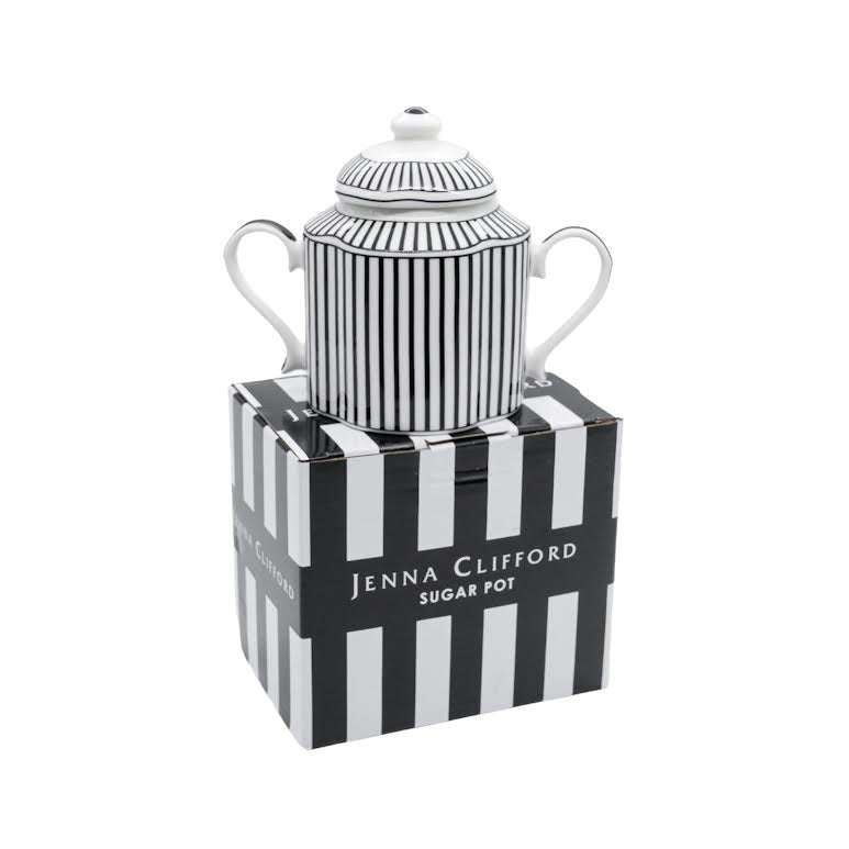 Jenna Clifford Ivory Noir Sugar Pot Black & White