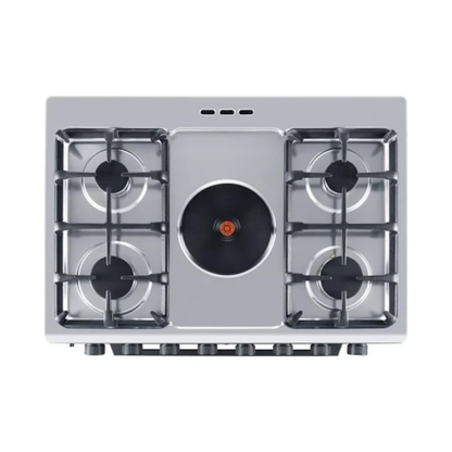 King 76cm Gas Electric Stove 4 Burners + 1 Plate with Turbo Fan Oven Matte Black