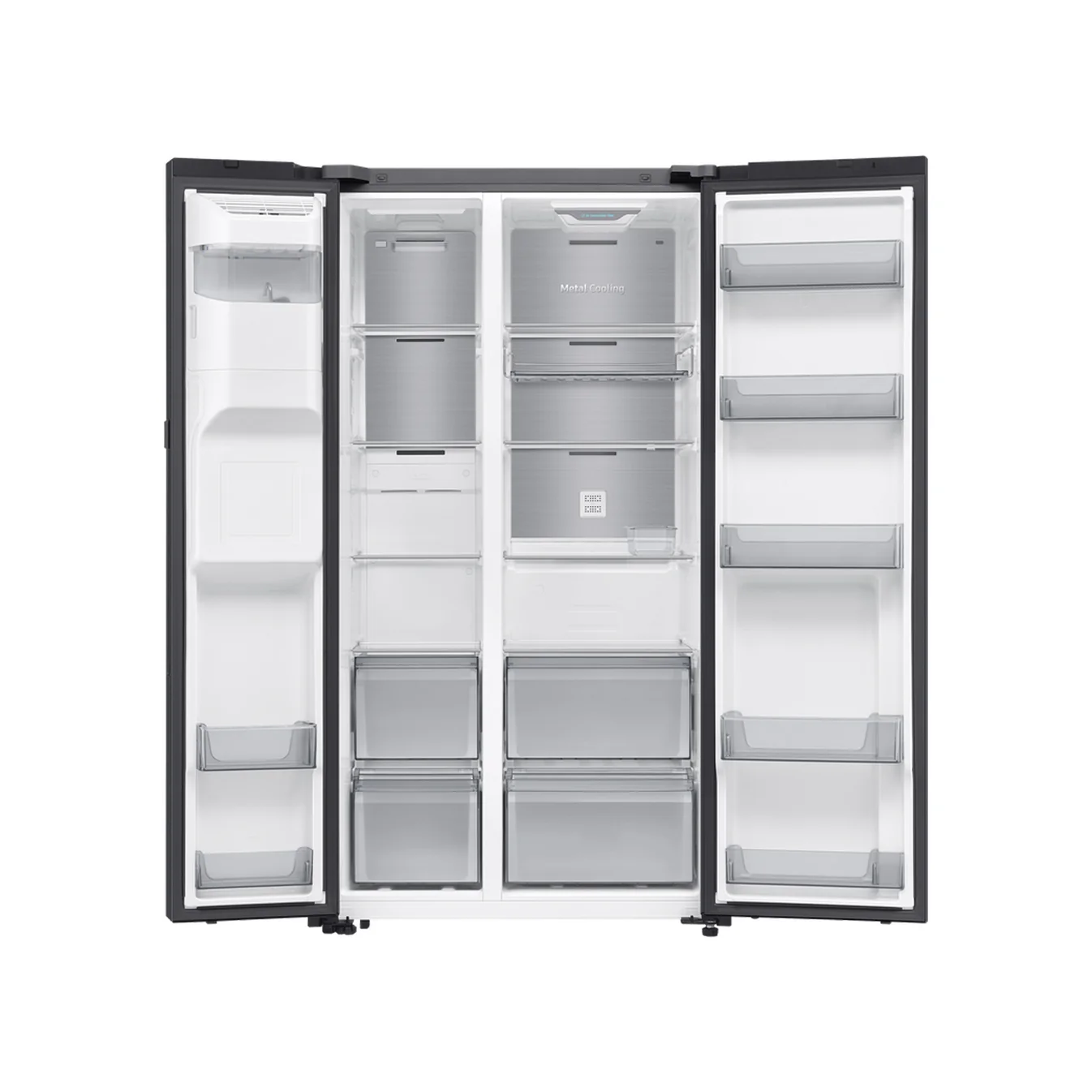 Samsung 594L AI Bespoke Side By Side Fridge with Water Dispenser Dark Grey