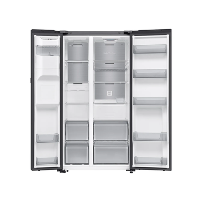 Samsung 594L AI Bespoke Side By Side Fridge with Water Dispenser Dark Grey