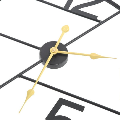 60cm Decorative Wall Clock Black & Gold