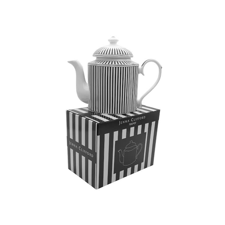 Jenna Clifford Ivory Noir Teapot Black & White
