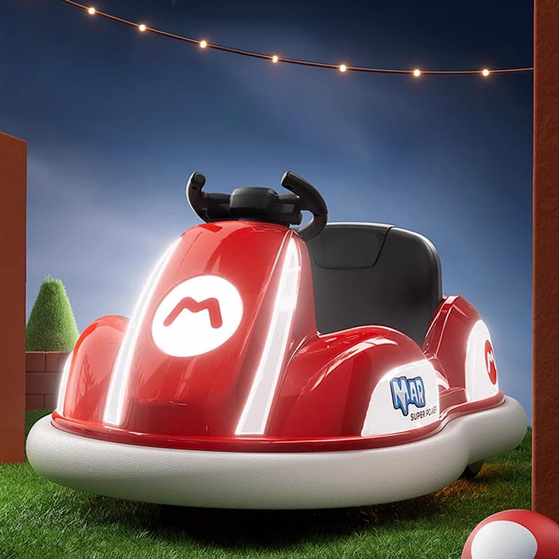 Mario Riding Car Mario Kart 12v Electric Ride-On Car with Drift Sounds Red – The Culinarium
