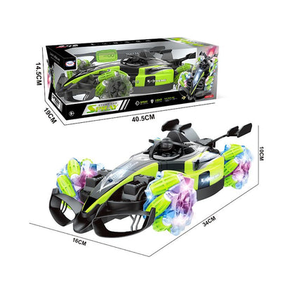 RC Spray Stunt Car Black & Green