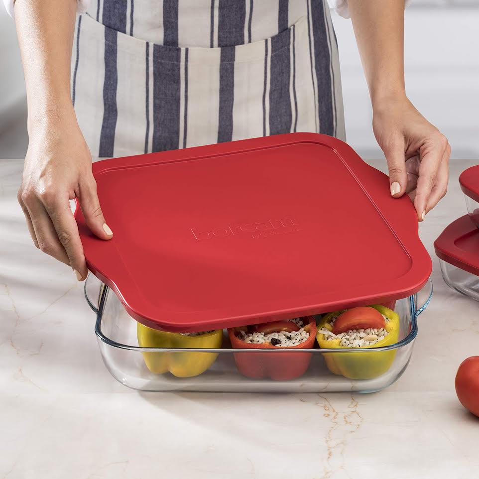 Borcam 3.2Lt Casserole with Lid Red