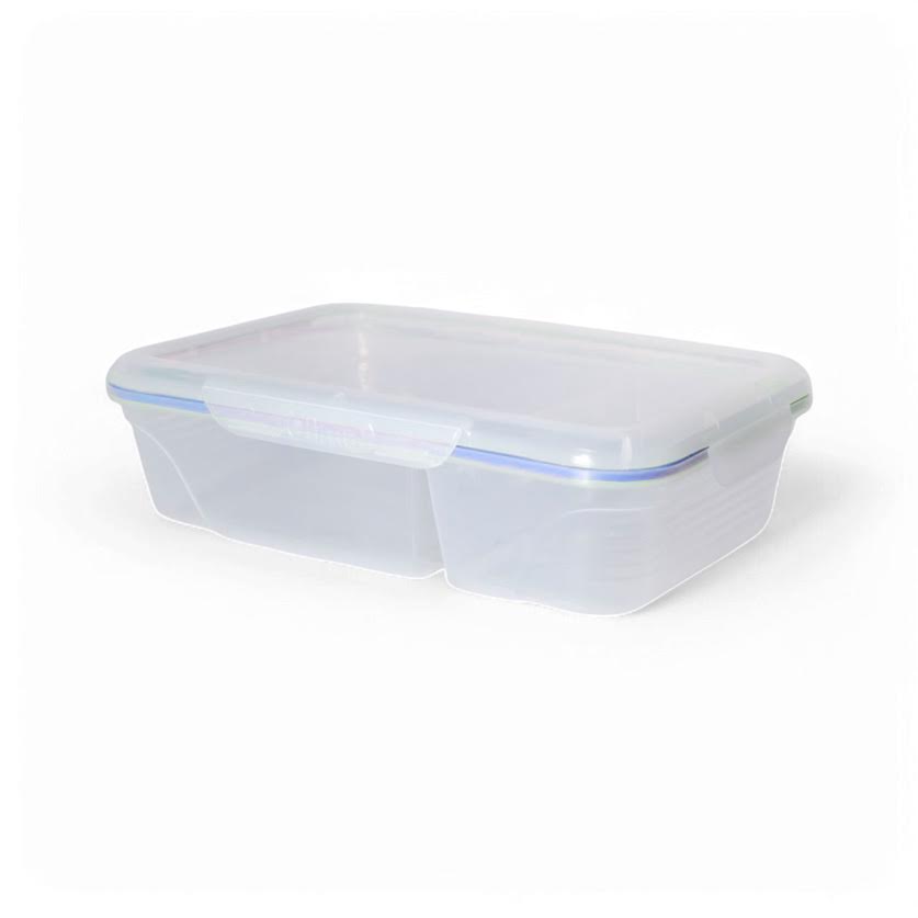 Otima 1.9Lt Flip-Top Division Lunch Box Clear