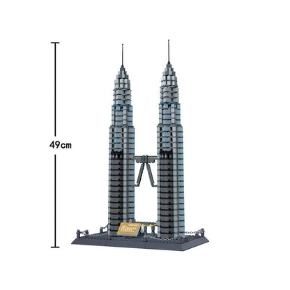 Wange Petronas Twin Towers 1158 Piece Building Block Set