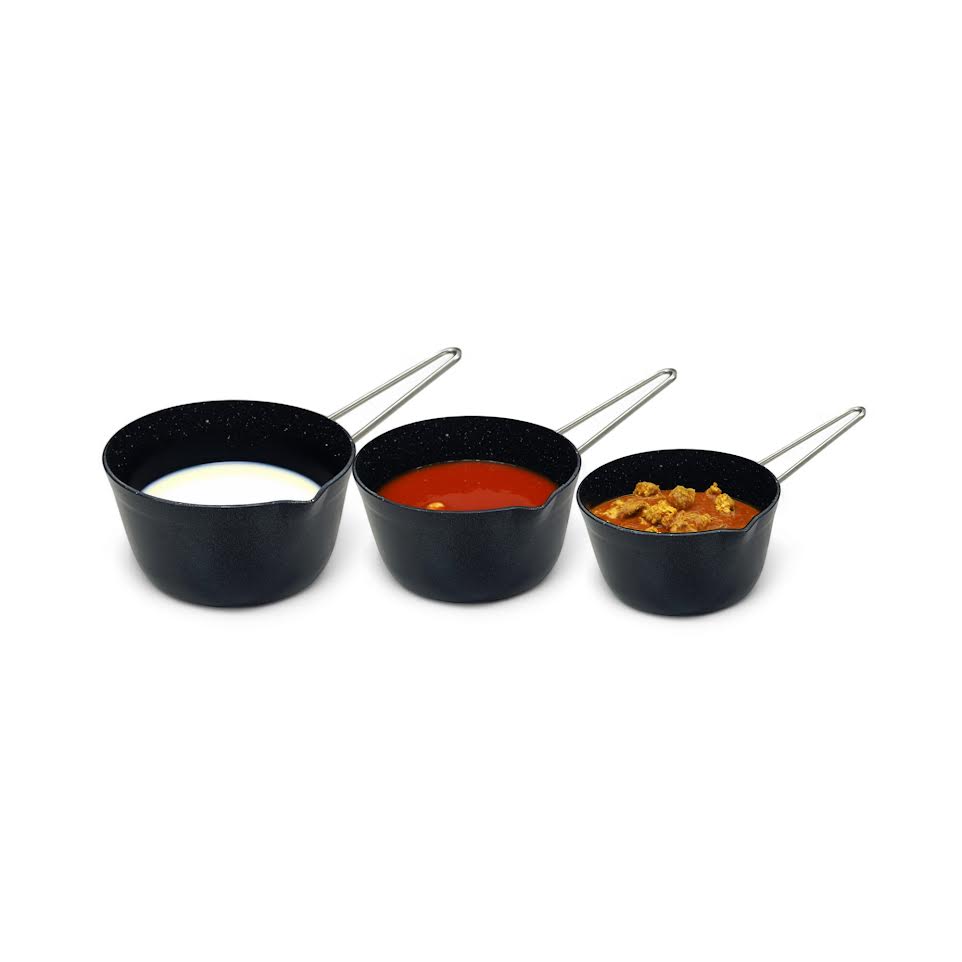 Leydi 16cm Marble Saucepan Black