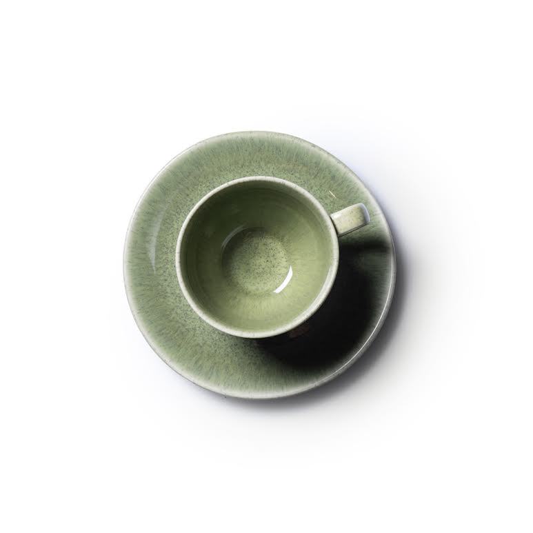 JAN Ashes & Olive Cup & Saucer Set Green