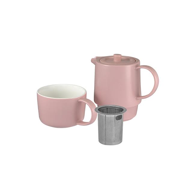 Maxwell & Williams Cafe Life Tea for One With Infuser Rose