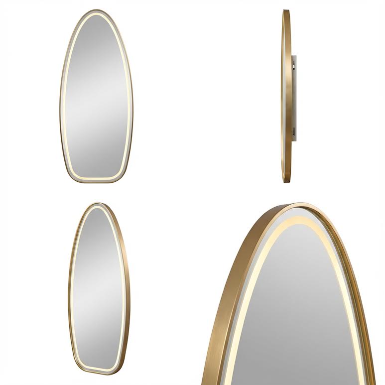 70 x 180cm LED Mirror Gold