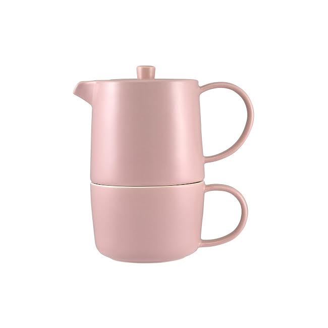 Maxwell & Williams Cafe Life Tea for One With Infuser Rose