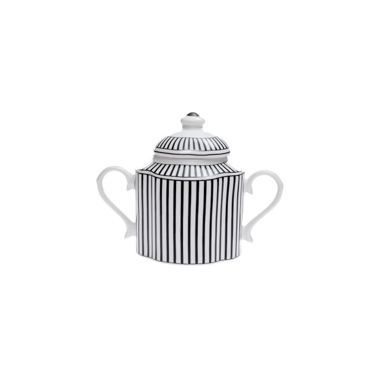 Jenna Clifford Ivory Noir Sugar Pot Black & White