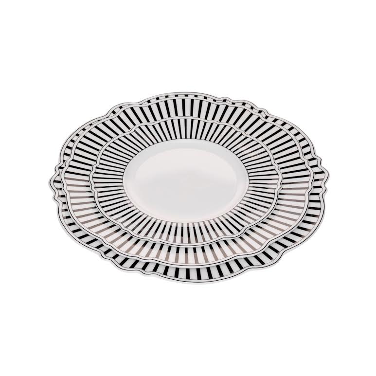 Jenna Clifford Ivory Noir 30cm Charger Black & White