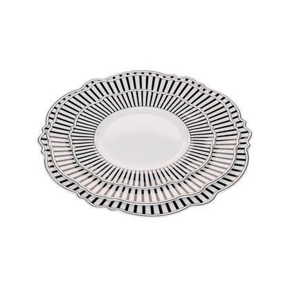 Jenna Clifford Ivory Noir 30cm Charger Black & White