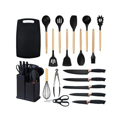 19 Piece Kitchen Utensil Set Black