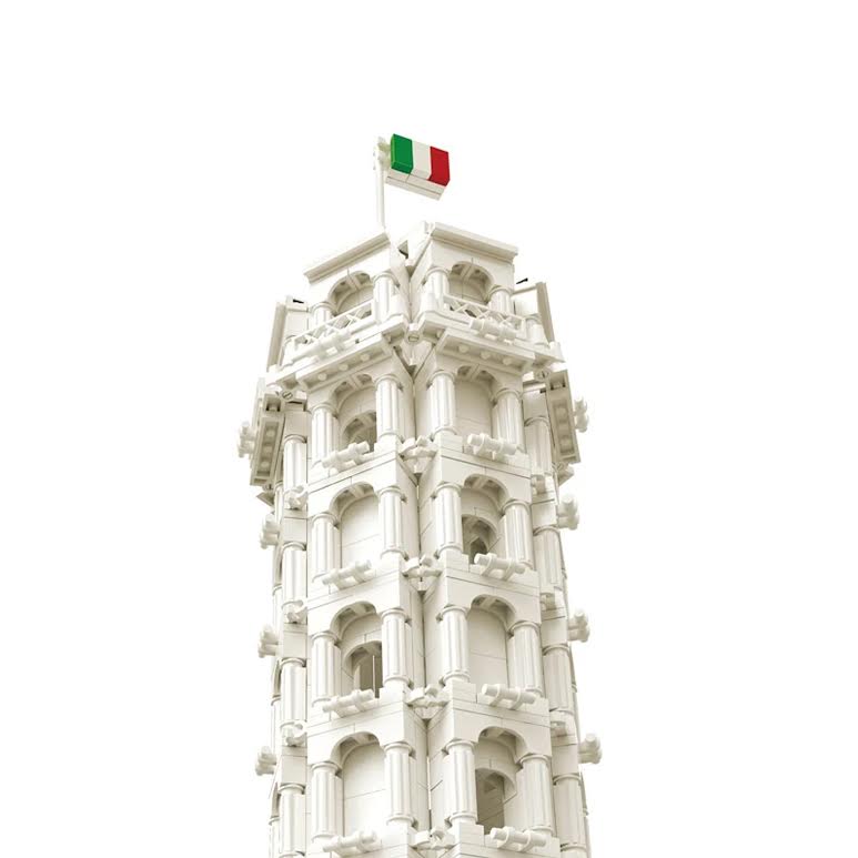 Wange Leaning Tower of Pisa 1390 Piece Building Block Set