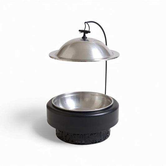 Large Chafing Dish Black & Stainless Steel