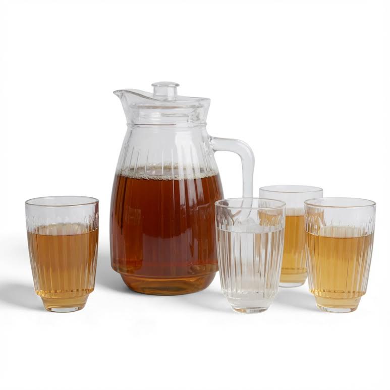 5 Piece Glassware Set Clear