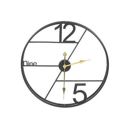 60cm Decorative Wall Clock Black & Gold