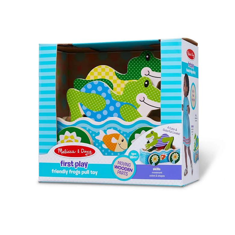Melissa & Doug First Play Friendly Frogs Pull Toy Multicoloured