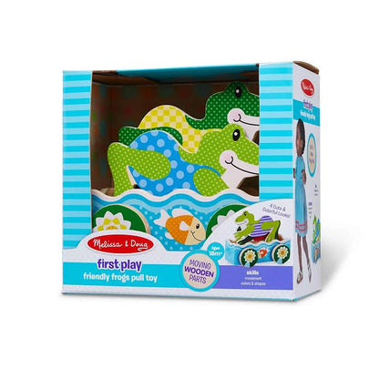 Melissa & Doug First Play Friendly Frogs Pull Toy Multicoloured