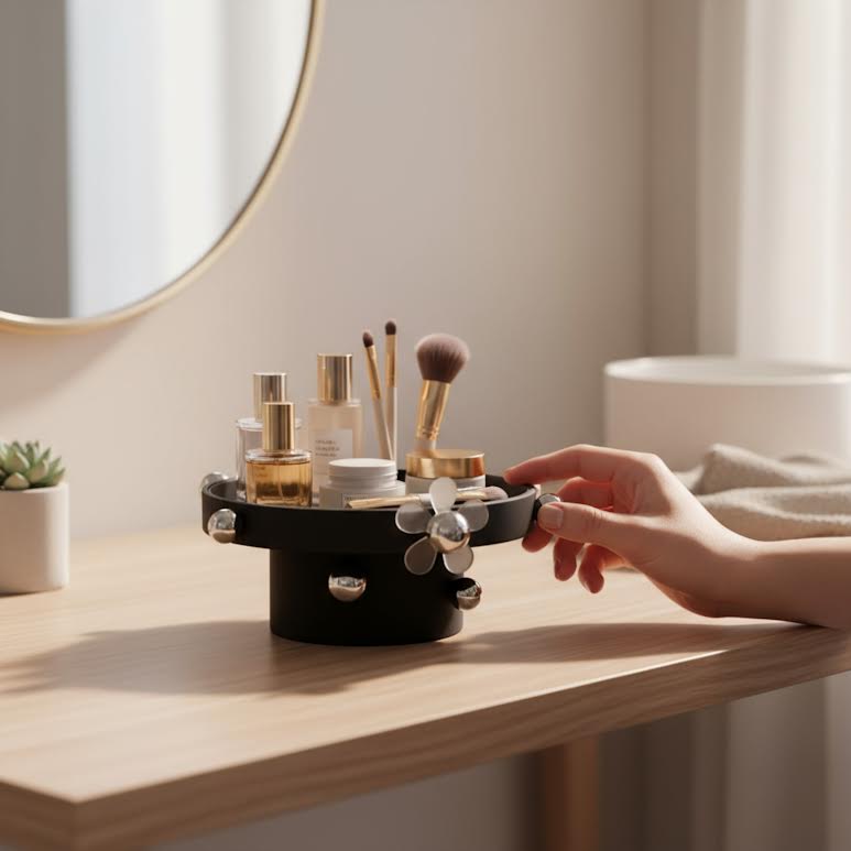 Leather Display Stand Black