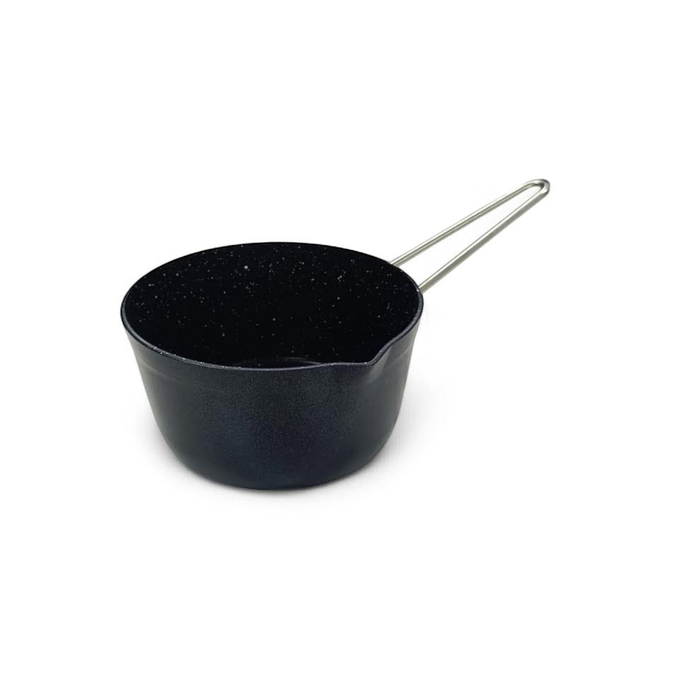 Leydi 16cm Marble Saucepan Black