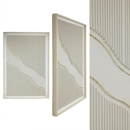 80 x 120cm Line Design Frame Cream